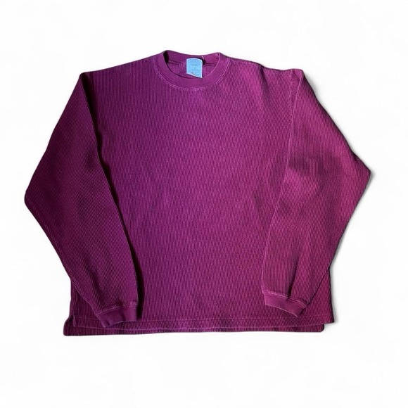 Old Navy Other - Vintage Old Navy Red Crewneck Thermal Long Sleeve Shirt Skate 90s